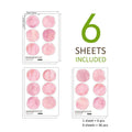 Axyaa Pink Polka Dots Wall Decals Set for Kids Room Nursery Home Decor