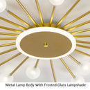 Axyaa Modern Glass Chandelier LED Lighting Fixture for Living Room, Bedroom, Kitchen