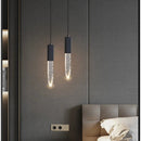 Axyaa Black Crystal Bubble Pendant Light - Modern LED Kitchen Island Ceiling Fixture