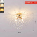 Axyaa Crystal Chandelier Bird Nest LED Ceiling Light for Modern Bedroom Interior