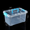 Axyaa Plastic Storage Bins with Lids - Stackable Clear Containers for Craft Organization