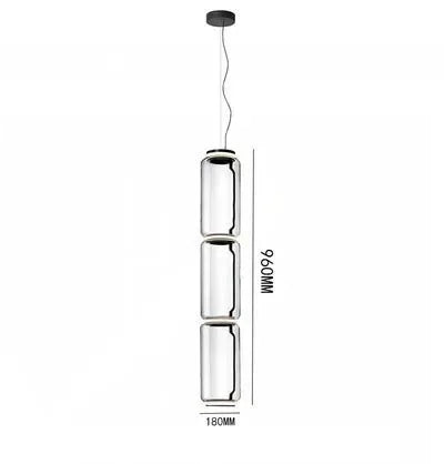 Modern Nordic Chandelier for Dining Room by Axyaa - Glass Jars Led Pendant Light
