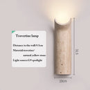 Axyaa Travertine LED Wall Lamps Yellow Cave Stone Lights for Indoor Bedroom & Living Room