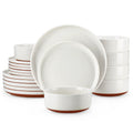 Axyaa Stoneware Dinner Set: TARA Collection, 18/36 PCS, Layered Glaze, 4 Color Options