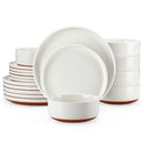 Axyaa Stoneware Dinner Set: TARA Collection, 18/36 PCS, Layered Glaze, 4 Color Options