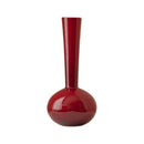Axyaa Red Glass Vase with Chinese Style Holly Flower Arrangement