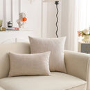 Axyaa Linen Pillow Cover in Green, Grey, White, Cream & Mustard - 12x20", 18x18", 25x25"