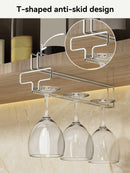 Axyaa Stainless Steel Wine Glass Holder for Upside Down Hanging Storage
