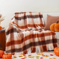 Axyaa Tartan Plaid Mohair Throw Blanket for Cozy Home Decor