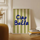 Italian Quote Canvas Print Wall Art Poster by Axyaa for Modern Girly Home Decor