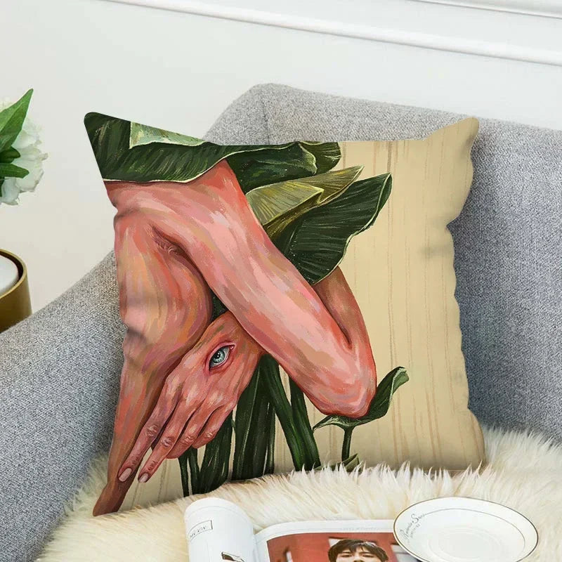 Axyaa 40x40 Jane Koluga Art Pillow Cover for Home Decor and Car Sofa Fall Theme
