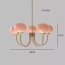 Axyaa Pink & White Glass Ball Pendant Chandelier - Stylish Lighting Fixture
