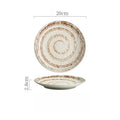 Axyaa Large Ceramic Western Flat Plate - Stylish Circular Tableware