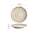 Axyaa Large Ceramic Flat Plate - Stylish Tableware for Modern Dining