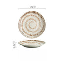 Axyaa Large Ceramic Western Flat Plate - Stylish Circular Tableware