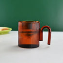 Axyaa Ripple Glass Mug - Colorful Heat-Resistant Milk Tea Coffee Cup