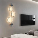 Axyaa Nordic LED Wall Sconce Black Minimalist Long Strip Light Fixture