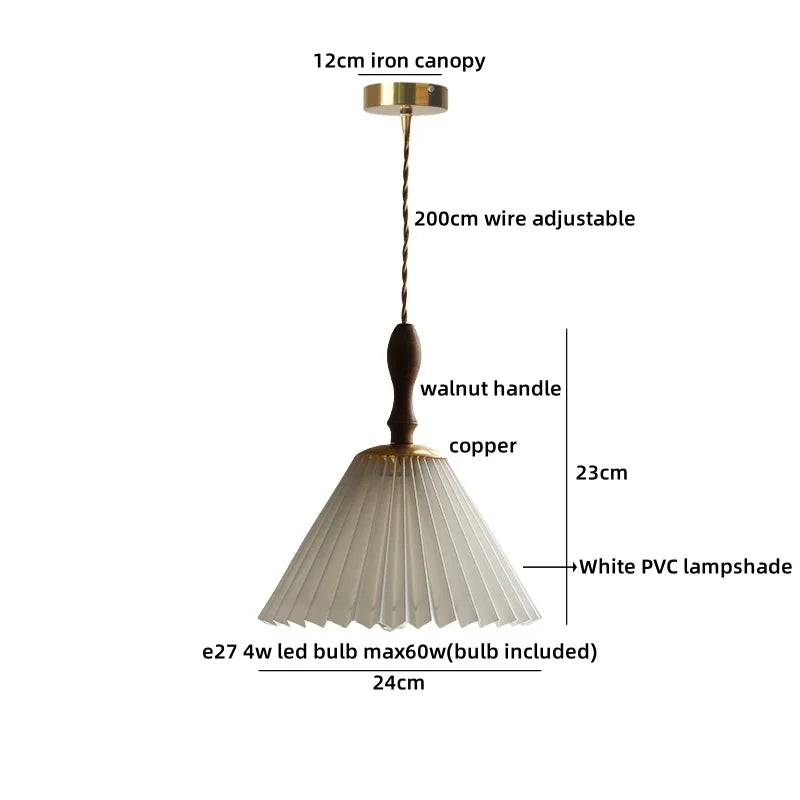Axyaa White PVC LED Pendant Light, Japan Style Hanging Lamp