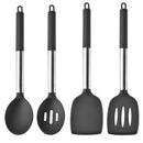 Axyaa 8-Piece Silicone Kitchen Utensil Set Stainless Steel Cooking Tools