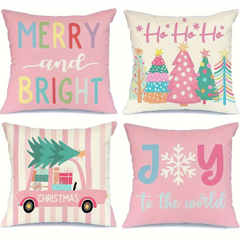 Axyaa Christmas Pillowcase - Festive Home Decor & Sofa Cushion Cover