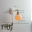 Axyaa Striped Ceramic LED Wall Sconce Nordic Modern Interior Wall Light