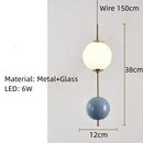 Axyaa Modern Glass Ball LED Pendant Light for Bedroom Dining Kitchen