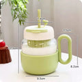 Kawaii Glass Cup with Lid and Straw by Axyaa: Large Aesthetic Drink Bottle