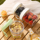 Axyaa Portable Salad Cup with Spoon: Fitness Food Container for Breakfast and Oats