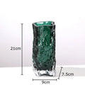 Axyaa Glass Vase Hydroponic Flower Pot Desk Decor Floral Arrangement Vase