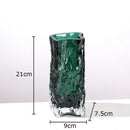 Axyaa Glass Vase Hydroponic Flower Pot Desk Decor Floral Arrangement Vase