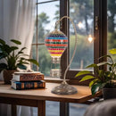 Axyaa Hot Air Balloon Glass Table Lamp - Handcrafted Mosaic Bed Night Light