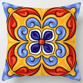 Colorful Geometric Flower Pillow Case by Axyaa: Simple Polyester Sofa Decorative Cover