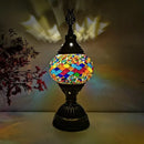 Axyaa Turkish Mosaic Glass Table Lamp: Vintage Art Deco Handcrafted Romantic Bed Light