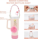 Axyaa 7/8pcs Cup Set: Handle Strap, Boot, Straw Cover, Charms for 40oz 30oz Tumbler