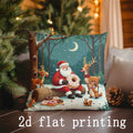 Christmas Print Pillow Covers by Axyaa - Perfect for Sofa, Bedroom, Car
