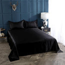 Axyaa Silky Satin Queen Bed Sheet Set Luxury Solid High End Rayon Sheets