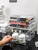 Axyaa Clear Acrylic Makeup Organizer Drawer Stackable Storage Jewelry Box