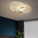 Axyaa LED Ring Ceiling Light - Gold/Black Chandelier for Home Decor