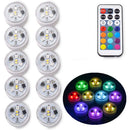 Axyaa Mini Submersible LED Tea Lights with Remote Control - Waterproof for Home Party