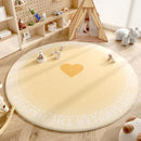 Axyaa Fluffy Geometric Love Carpet for Kids Room, Soft Anti-Slip Rug for Living Room