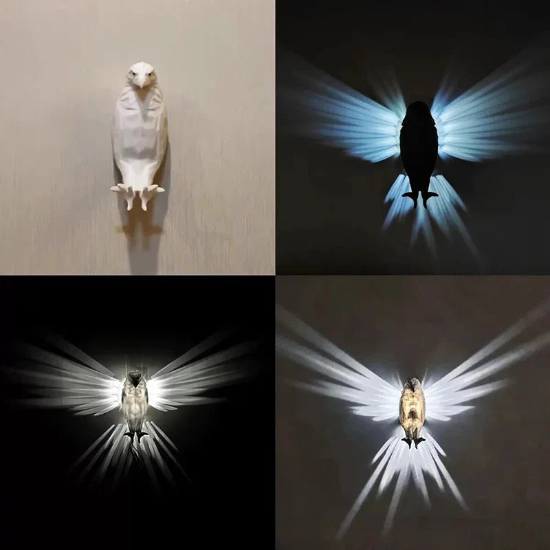 Axya 3D Print Resin Anime Owl Eagle Wall Lamp Night Light