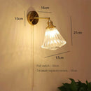 Axyaa Art Deco LED Wall Lamp with Pull Switch, Nordic Design Glass Interior Light