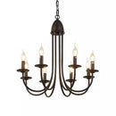 Axyaa Black Iron Chandeliers E14 Candle Light for Living Room Kitchen Bedroom