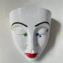 Axyaa Face Flower Pot Vase Resin Craft Wall Decoration