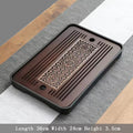 Axyaa Bamboo Tea Tray with Drainage, Modern Design, Small Size for Home and Hotel