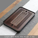 Axyaa Bamboo Tea Tray with Drainage, Modern Design, Small Size for Home and Hotel
