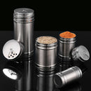 Axyaa Stainless Steel Seasoning Jar for Outdoor Barbecue, Condiment Holder with Toothpick Slot