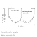 Axyaa Leather Chandelier: Modern Designer Pendant Lamp for Restaurant, Bar, and Living Room
