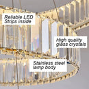 Axyaa Luxury Crystal LED Chandelier for Home & Hotel Decor with Remote Control