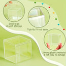 Axyaa Mini Acrylic Storage Boxes with Lids - Clear Square Display Containers